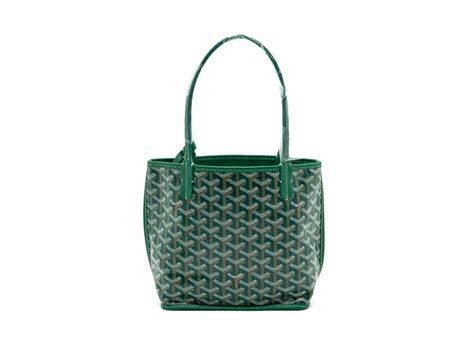 goyard green reversable tote bag|dimensions of Goyard anjou pm.